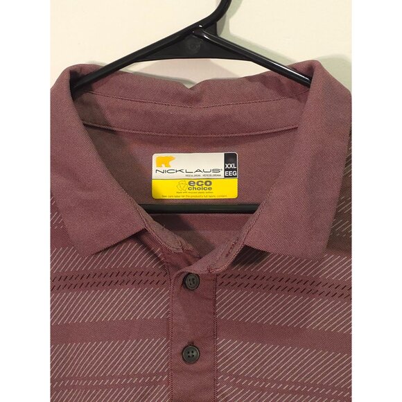 Nicklaus Eco Choice XXL Maroon Polo Shirt For Men - Picture 2 of 7